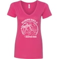 thumbnail image 3 of Inktastic Summer Vacation Mode Melbourne Beach Florida Women's V-Neck T-Shirt, 3 of 5