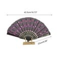 thumbnail image 2 of Unique Bargains 1 Pc Sequins Folding Fan for Masquerade Pink Cotton Linen, 2 of 5