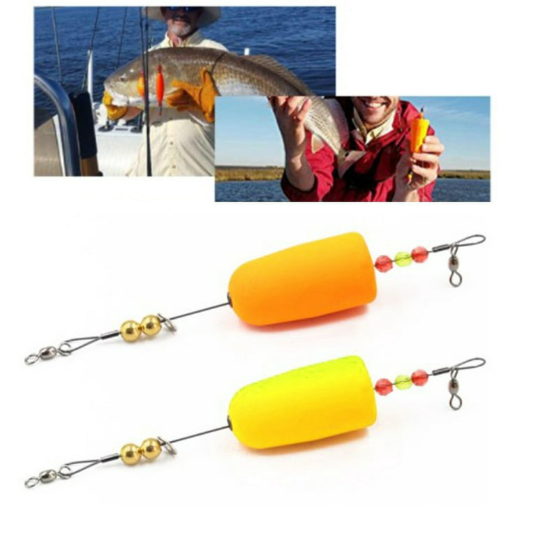 2 Colors Fishing Floats Wire Cork for Redfish Bobbers Cork Floats