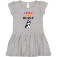 thumbnail image 3 of Inktastic Siberian Husky Dog Gift Puppy Girls Toddler Dress, 3 of 5
