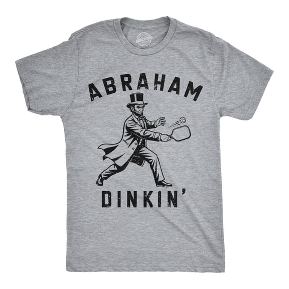 Mens Funny T Shirts Abraham Dinkin Sarcastic Pickleball Graphic Novelty Tee For Men Graphic Tees