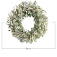 thumbnail image 5 of Corona con forma de egolot, 60 cm, flores de marfil para verano y primavera, orejas de cordero, 5 of 5
