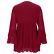 thumbnail image 5 of Ounisa Womens Ruffle 3/4 Sleeve V Neck Double Layers Mesh Blouses Loose Fit Flowy Tunic Tops, 5 of 6