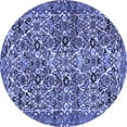 thumbnail image 1 of Ahgly Company Indoor Round Persian Blue Traditional Area Rugs, 4' Round, 1 of 4