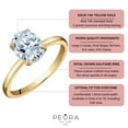 thumbnail image 4 of PEORA 2 Carats Brilliant Oval Moissanite Engagement Ring for Women 14K Yellow Gold, Petal Solitaire Design, D-E Color, VVS Clarity, Size 7, 4 of 5