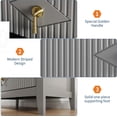 thumbnail image 4 of EastVita Fluted Dresser for Bedroom 43 Tall Storage Organizer Cabinet Living Room Hallway Entryway Grey, 4 of 7