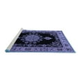 thumbnail image 2 of Ahgly Company Machine Washable Indoor Rectangle Medallion Blue Traditional Area Rugs, 3' x 5', 2 of 4