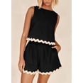 thumbnail image 5 of Womens 2 Piece Beach Vacation Cropped Tank Top High Waist Shorts Set, 5 of 10