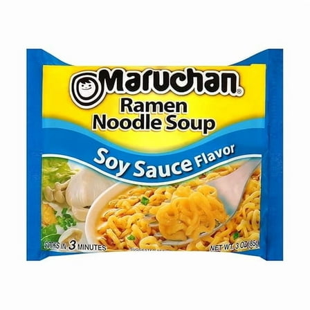 (Pack of 4) Maruchan Ramen Noodle Soup, Soy Sauce Flavor, 3 oz