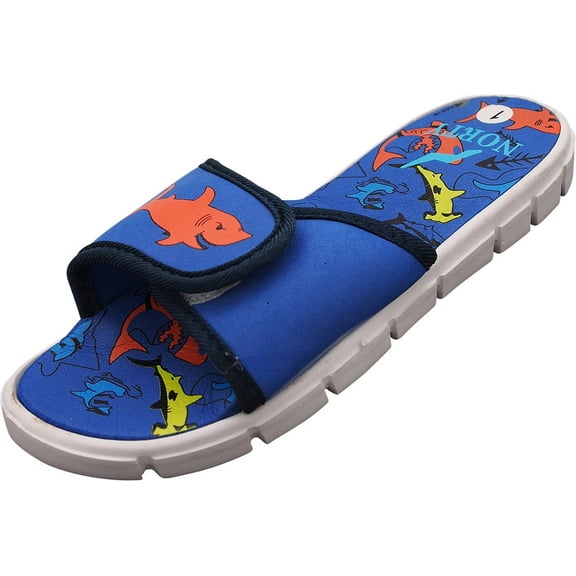 NORTY Unisex Boy's Girl's Slide Sandals for Kids for Shower, Pool, Everyday Fun