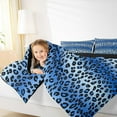 thumbnail image 4 of Erosebridal Leopard Animal Print Bedding Sets Twin with Comforter, Western Fashion Bedding Twin Comforter Set, Blue Reversible Duvet Insert, Breathable Bedroom Decor, 2-Piece, 4 of 7