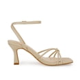 thumbnail image 3 of Women  Square Toe Kitten Heel Sandals   Ankle Strap Buckle Closure, Open Back Design, Open Toe Summer Dress Sandals, 3 of 4
