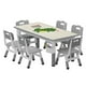 thumbnail image 5 of Garvee Juego de Mesa y Sillas para Actividades Infantiles de 7 Piezas, Altura Ajustable, Gris, 5 of 6