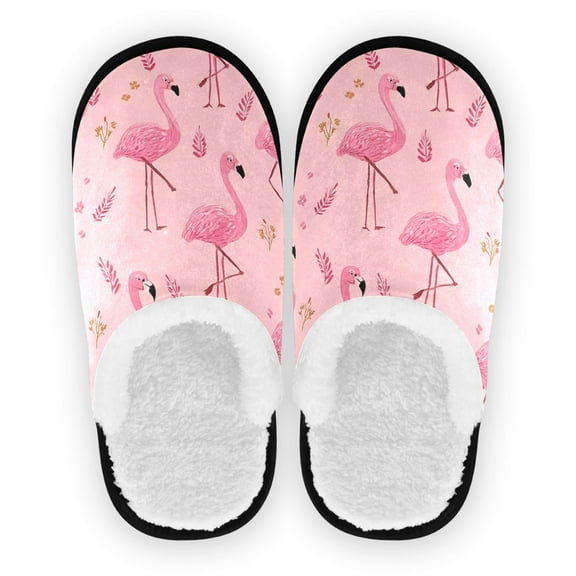 Iauyy Women's Men's Slippers, Non-Slip Travel Unisex Cotton Flannel House Shoes or Spa Slippers ,Simple and Fresh