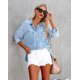 thumbnail image 2 of Primavera otoño nueva camisa de mezclilla de mujer estilo Retro coreano Casual chaqueta de bolsillo suelta abrigo, 2 of 5