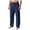 Navy, variant on WOLIAUO Mens Linen Pants Summer Beach Pants Casual Loose Fit with Waist Drawstring Lightweight Vacation Clothing (L Light Gray)
