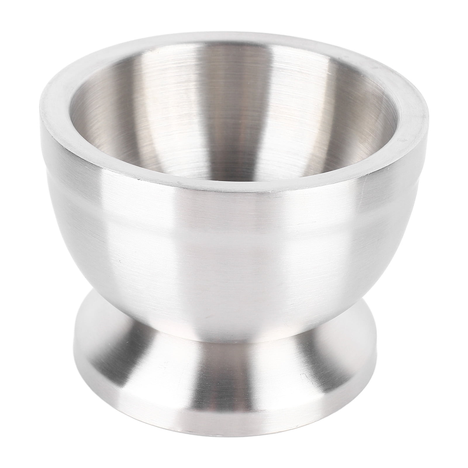Rupoun 18/8 Stainless Steel Mortar and Pestle Set with Silicone Lid, Skid Resistance Base Food Grade Garlic Herb Spice Crusher for Nuts, Large, Silver (5.9 inches / 15.0 cm)