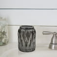 thumbnail image 2 of nu steel Glacier Smoke Collection Glass with Black Finish Metal Trim Holders for Toothbrushes, Razors, Makeup Brushes for bathrooms Storage, Bath Collection, Bathroom Vanity Countertops - Smoke, 2 of 7