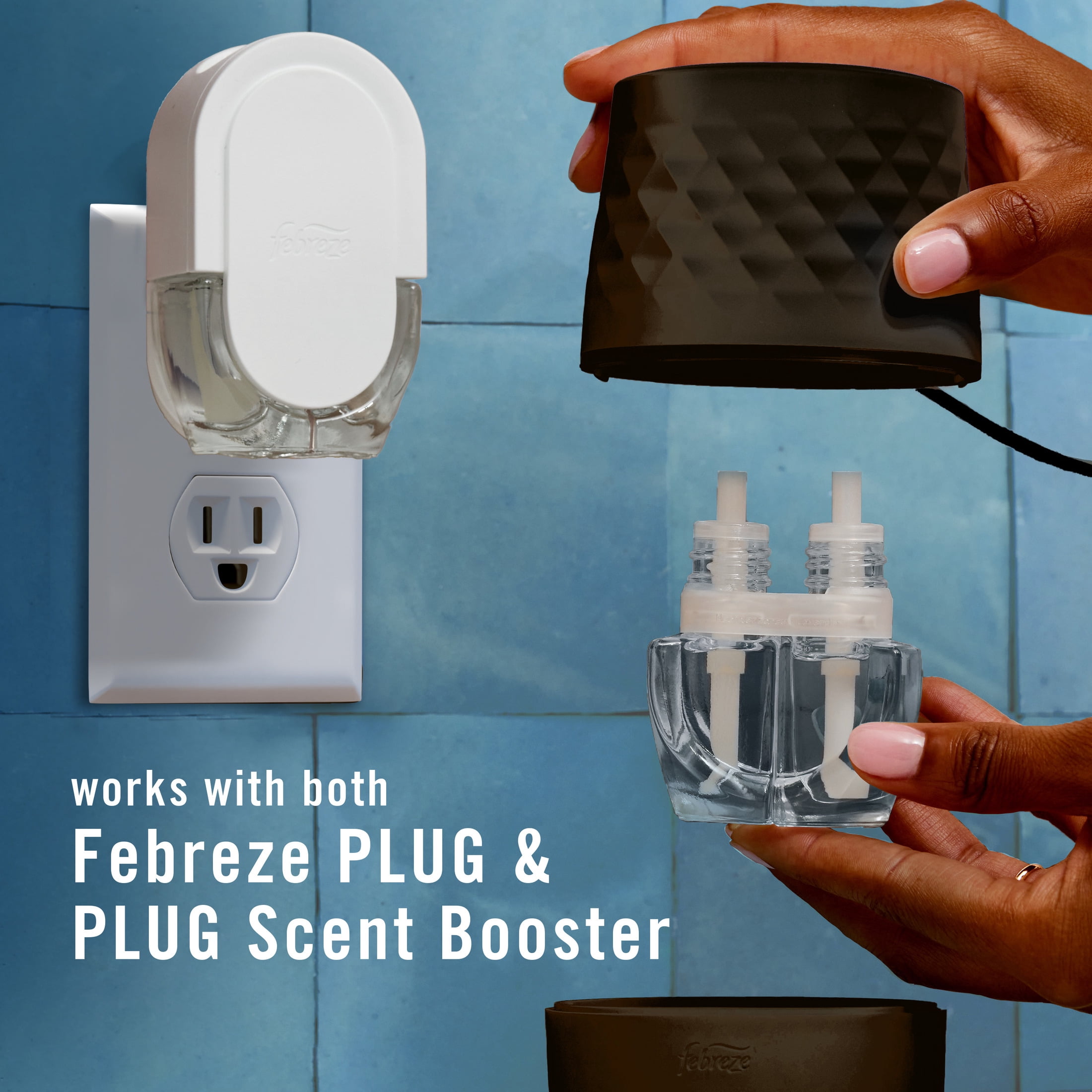 Febreze PLUG Scent Booster Starter Kit, Oil Diffuser+HawAloha Refill