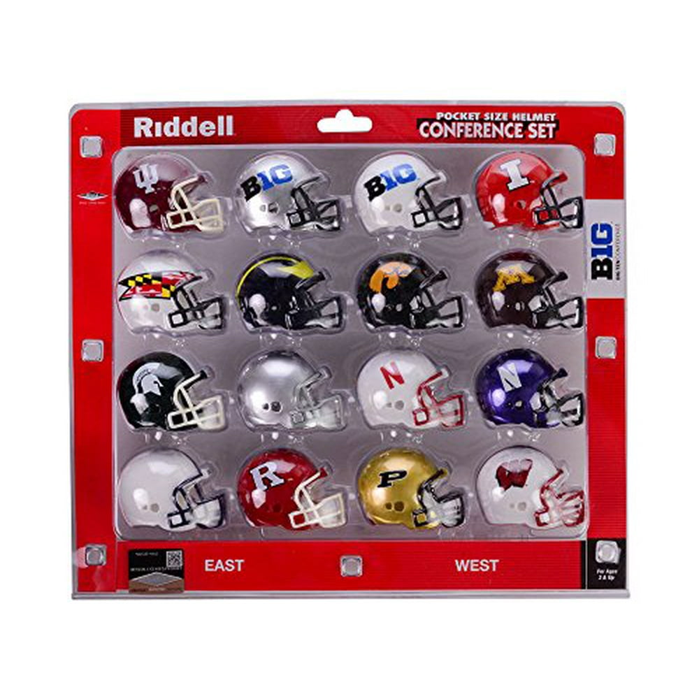 Big 10 Conference 2014 Pocket Pro Mini Football Helmet Set New Teams