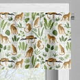 thumbnail image 3 of Ambesonne Safari Valance Pack of 2, Wilderness Leopards Leaf, 54"X12", Fern Green Apricot White, 3 of 5