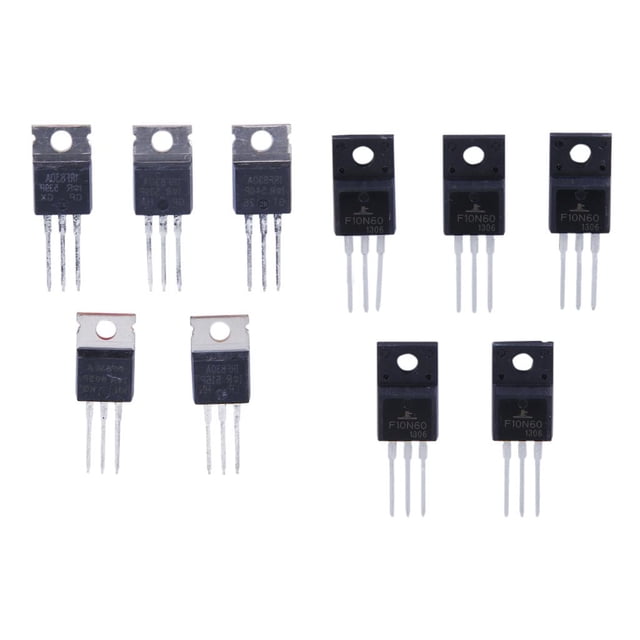 MOSFET N, 500V, 5A, TO-220AB (5 Piezas) Y MOSFET N, 600V, 10A, TO-220F (5 Piezas)