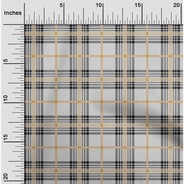 oneOone Cotton Silk Fabric Tartan Check Fabric Prints By Yard 42 Inch Wide