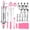 Pink, variant on Ywmsfl Professional Metal Cookie Frosts Decorating Set Includes 34Pieces Professional Cake Decorating Set For Home Bakers