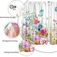 thumbnail image 4 of Flower Plant Kitchen Curtains Spring Watercolor Floral Flower Short Cafe Window Curtains Rustic Colorful Wildflower Plants Short Rod Pocket Window Treatment for Living Room Bathroom Kitchen 26"x36", 4 of 6