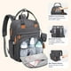 thumbnail image 4 of BabbleRoo Mochila para pañales - Bolsa de viaje Baby Essentials - Bolsa de pañales impermeable multifunción, bolsa de viaje esencial para bebé con cambiador, correas para cochecito y estuche para chup, 4 of 5