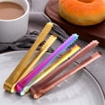 thumbnail image 4 of Stainless Steel Ice Scoop and Ice Tongs Small, Round Bottom Bar Ice Utility Scoop, 6 Inches Serving Tongs with Teeth for Large Cubes, Freezer, Ice Bucket Copper, Set of 3 (Rose Gold), 4 of 7
