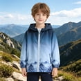 thumbnail image 2 of Boys Rain Jacket Kid Lightweight Windbreaker Jacket Gradient Waterproof Hooded Raincoat Outdoor Full Zip Coats for Boys Girls, 2 of 9