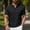 Black, variant on Men's Shirts with Pockets and Collar Shirts Big and Tall Summer Top Casual Short Sleeved Chest Pocket with 3 Buttons Collar Top