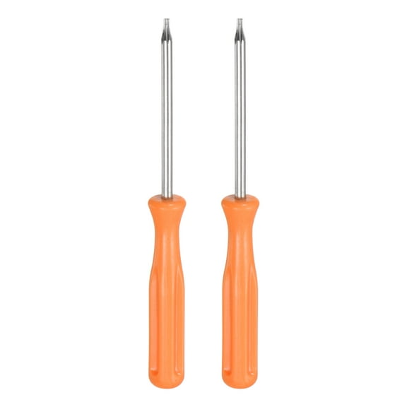 Uxcell 2pcs Torx Screwdriver T7 4" Length Star 6 Point Head Precision Screw Driver with Non-slip Handle, Yellow