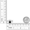 thumbnail image 6 of Gem Stone King 925 Sterling Silver Black Onyx and White Created Sapphire 3 Stone Engagement Ring for Women | 1.33 Cttw | Oval 8X6MM | Round 2MM | Gemstone December Birthstone | Size 9, 6 of 6
