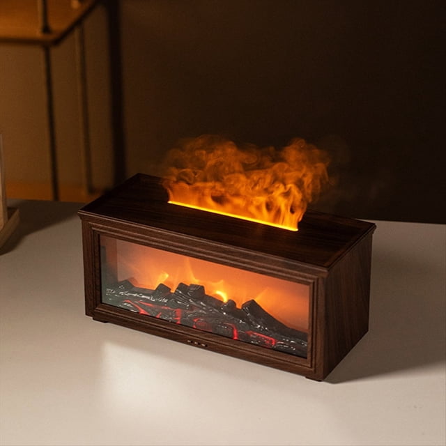Aromatherapy Diffuser Simulation Fireplace with Dynamic Flame Effect Colorful Aromatherapy Diffuser for Home & Office B