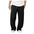 thumbnail image 7 of Gubotare Men's Pants Men's Relaxed Fit Jogger Sweatpants with Drawstring (Black,L), 7 of 7
