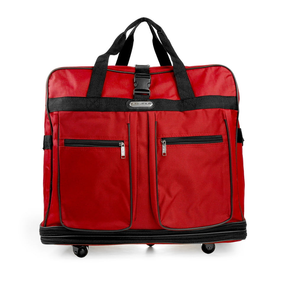 red foldable travel bag