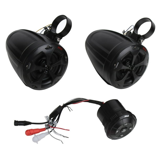 Pyle PLUTV46BTA 4Inch OffRoad/Marine Bluetooth Speakers With Wireless