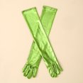 thumbnail image 1 of Guantes largos elásticos sexys para mujer, de charol, a la moda, para noche, ópera, fiesta, disfraces, guantes, 1 of 6