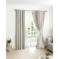thumbnail image 4 of Fsddascl Beige White Ombre Blackout Curtains for Bedroom/Living Room, Thermal Insulated Kitchen Curtains, Country Minimalist Abstract Gradient Grommet Darkening Window Treatment Drapes 42"x54"x2, 4 of 8