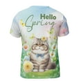 thumbnail image 2 of Exotic Shorthair Hello Spring Time Flower Floral Nature All Over Print 3D Shirt Unisex Merch Cat Lover Kitten Owner Gifts - 02031, 2 of 6