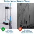 thumbnail image 3 of Mop Broom Holder, 3 Pcs Black Self Adhesive Mop Holders Stainless Steel, No Drilling Garden Tool Organizer for Bathroom, Kitchen, Office, Closet, Garage, 3 of 5