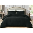 thumbnail image 2 of Chezmoi Collection Nora 2-Piece Black Ruffled Edge Trim Microfiber Comforter Set, Twin Size, 2 of 8