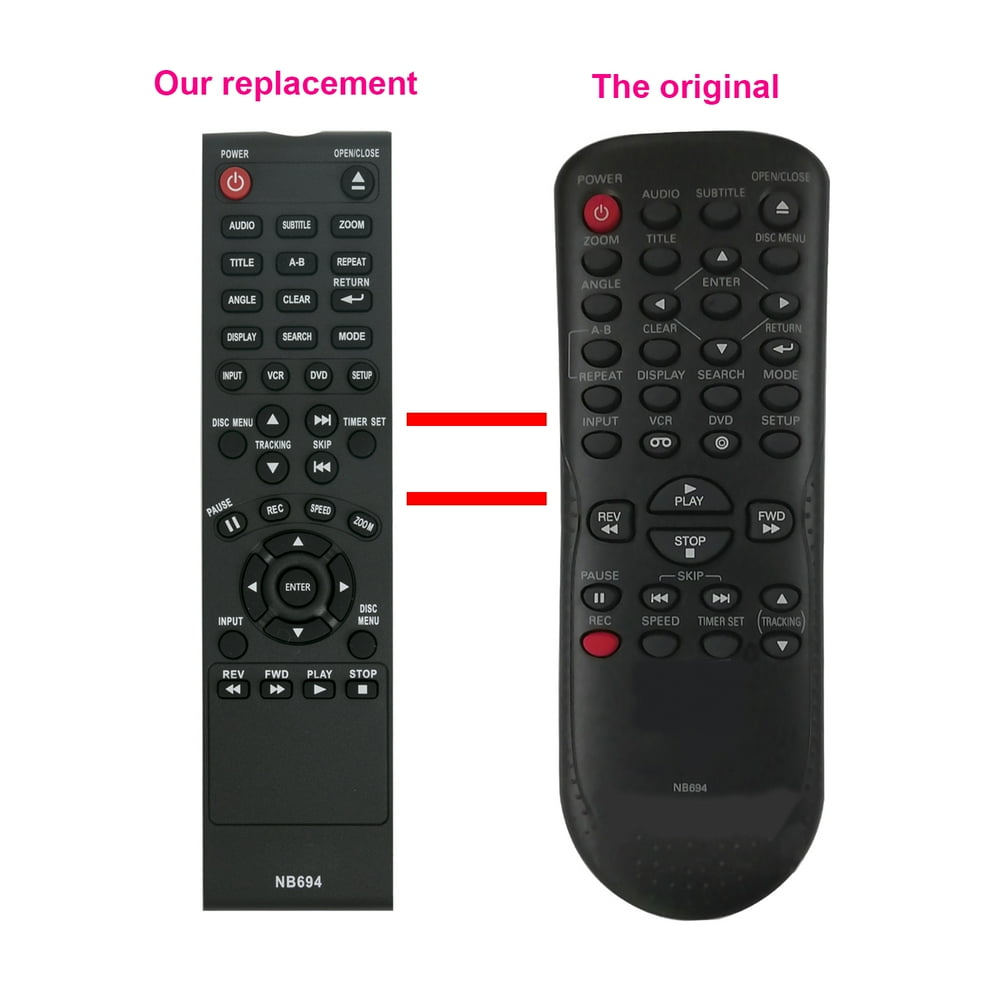 New NB694 Remote control for SANYO DVD VCR Combo Player FWDV225F