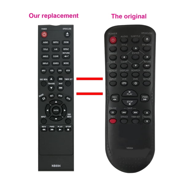 New Nb694 Remote Control For Sanyo Dvd Vcr Combo Player Fwdv225f Walmart Com Walmart Com