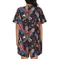 thumbnail image 6 of Fuzoiu United States Of America Print Women's Short-Sleeved Pajama Set,Lounge Sleepwear Set,Womens Pajama Sets 2 Piece,Button-Up Top and Shorts with Pockets-3X-Large, 6 of 7