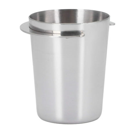 

FASLMH 51mm Coffee Dosing Cup Dose Cup Stainless Steel Coffee Machine Handle Dosing Cup Mug Coffee Powder Feeder Part For Milk Tea Shops Homes Coffee Shops - Silver