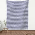 thumbnail image 4 of Ambesonne Modern Fabric by the Yard Upholstery, Zig Zag Striped Pattern, 1 Yard, Navy Blue White, 4 of 5
