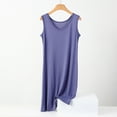 thumbnail image 2 of Tnhcen Women's Loose Fit V-Neck Sleep Dress Soft Modal Cotton Blend Nightgown Comfortable Long Sleeveless Pajama Dress XL-5XL, 2 of 6